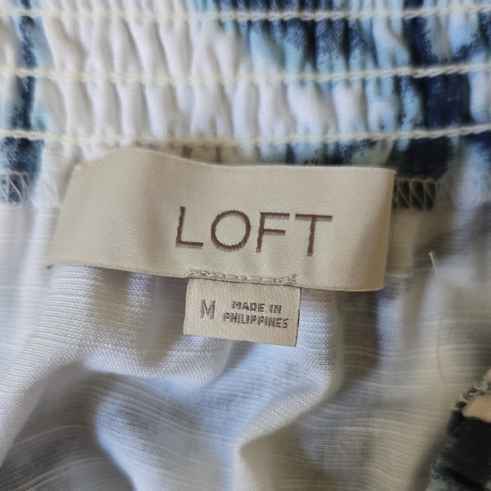Loft Strapless Blue and White Maxi Dress - Picture 5 of 7